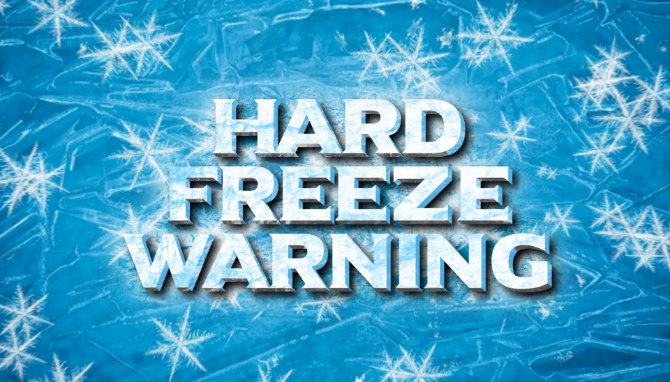 Freeze Warning called for Hempstead, Nevada Counties Sunday night-Monday morning